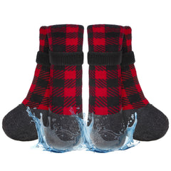 BEAUTYZOO waterproof dog socks show adjustable strap for a secure fit.