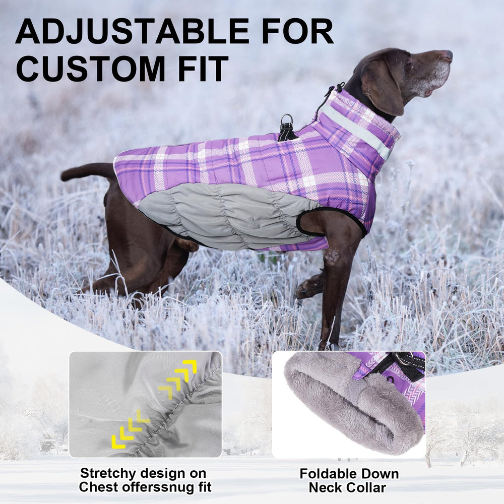 BEAUTYZOO waterproof polar fleece dog jacket keeps dog warm on damp days