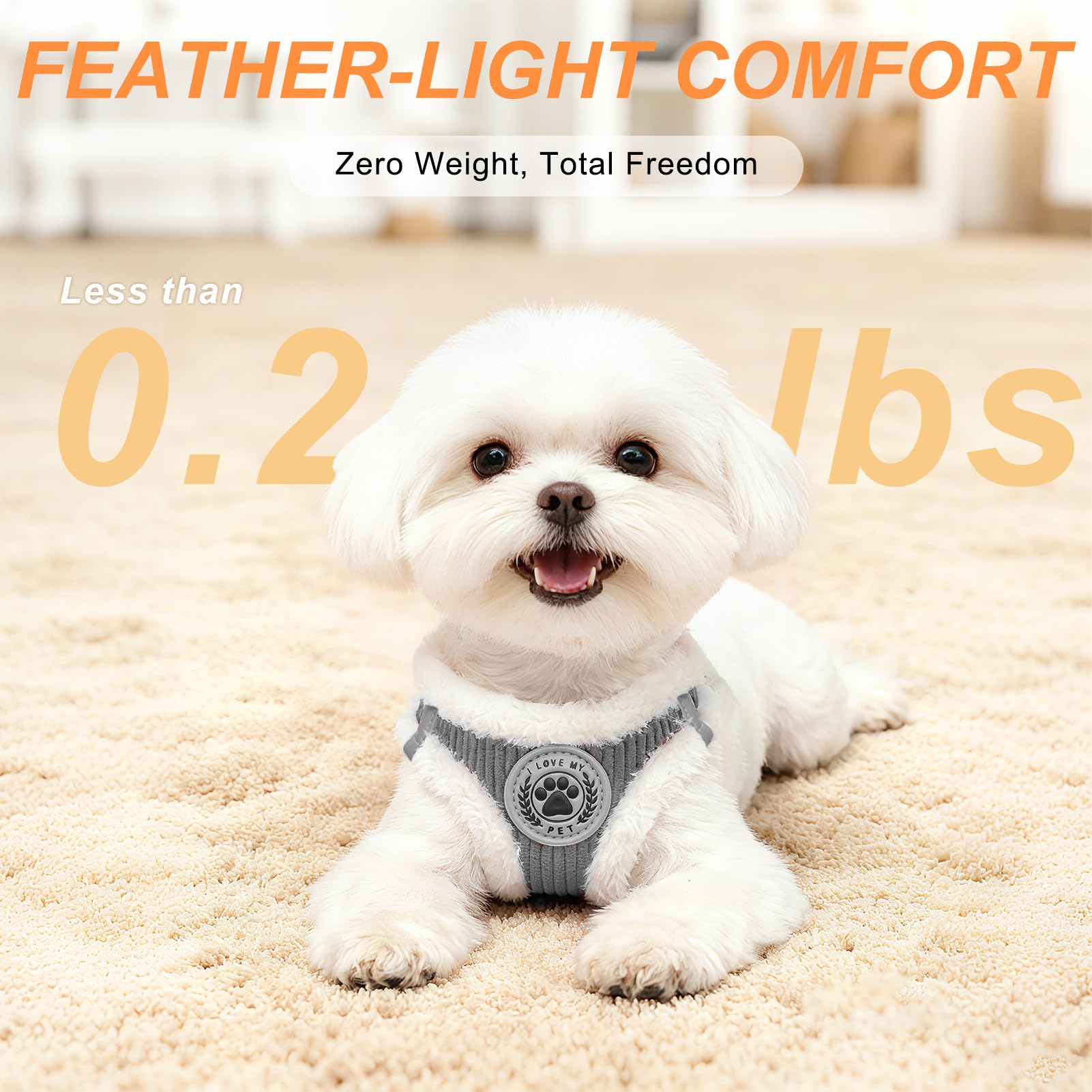 BEAUTYZOO Winter Comfort Harness with dual-layer fabric for warmth during cold days.