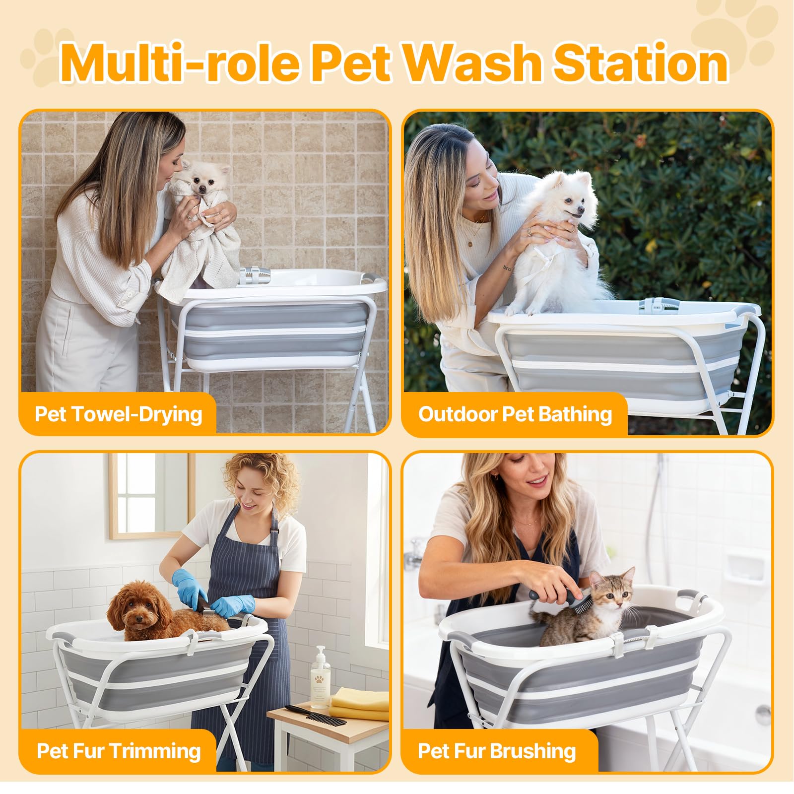 Beberoad Pets durable dog/cat basin resistant to paw scratches for lasting use.