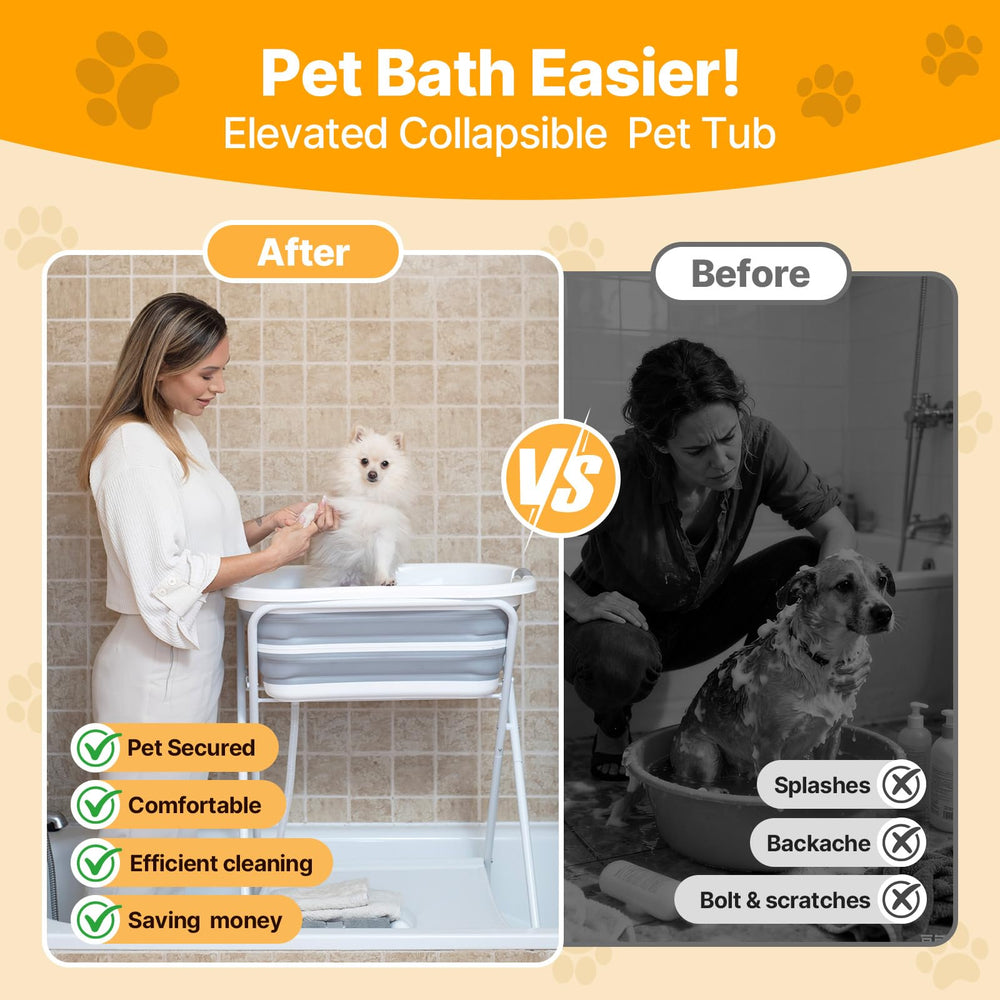 Beberoad Pets portable indoor/outdoor bath station for convenient cleaning.