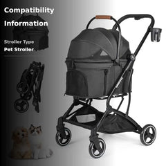 Beberoad Pets T3 360 front wheels enable smooth steering on sidewalks