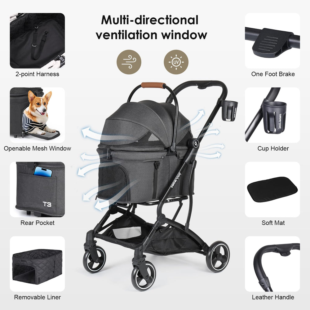 Beberoad Pets T3 durable fabric emphasizes easy cleaning and daily durability