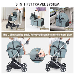 BEBEROAD PETS T3 Pro interior carrier with pet safely secured