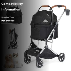 Beberoad Pets T3 Pro cup holder keeps drinks within reach during strolls.