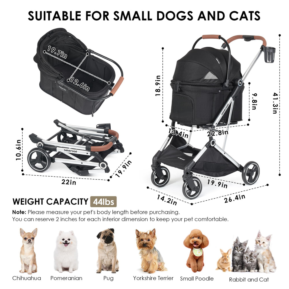 Beberoad Pets T3 Pro detachable carrier shown as a standalone unit for flexible use.