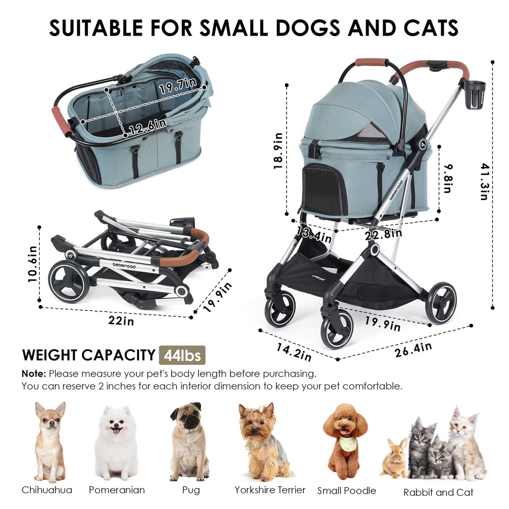BEBEROAD PETS T3 Pro detachable carrier demonstrates flexible 3-in-1 design