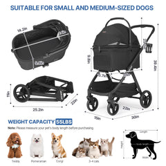 Beberoad Pets X-5 folded for easy storage and transport during trips.