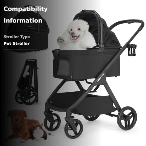 Beberoad Pets X-5 premium wheels provide smooth steering on sidewalks.