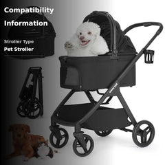 Beberoad Pets X-5 premium wheels provide smooth steering on sidewalks.