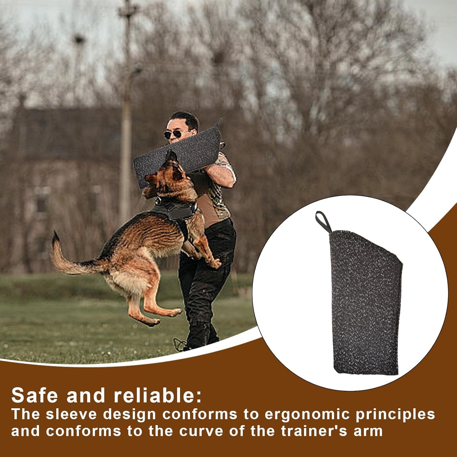 BEPOPWAVE training sleeve close-up highlights wear-resistant nylon fabric