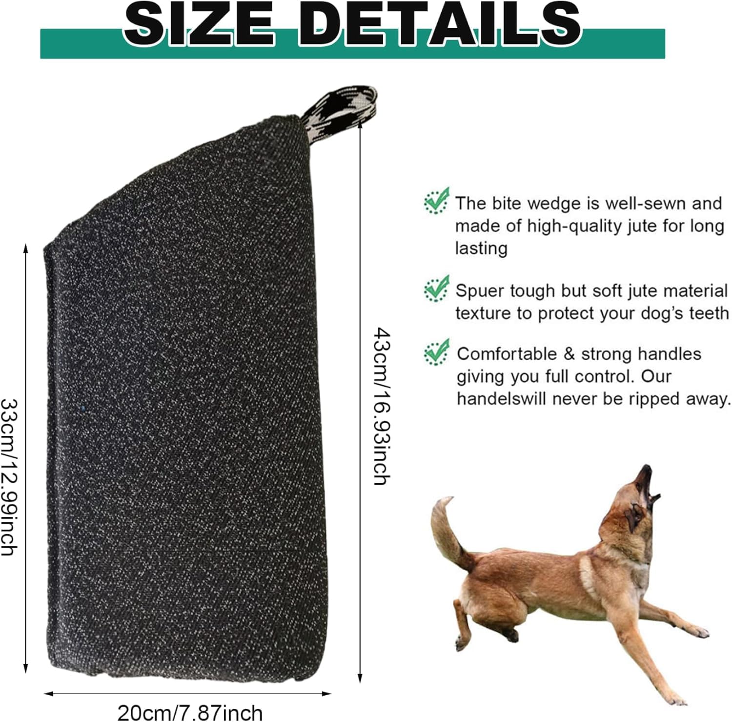 BEPOPWAVE dog training sleeve with black-white dots emphasizes material design for long-lasting use