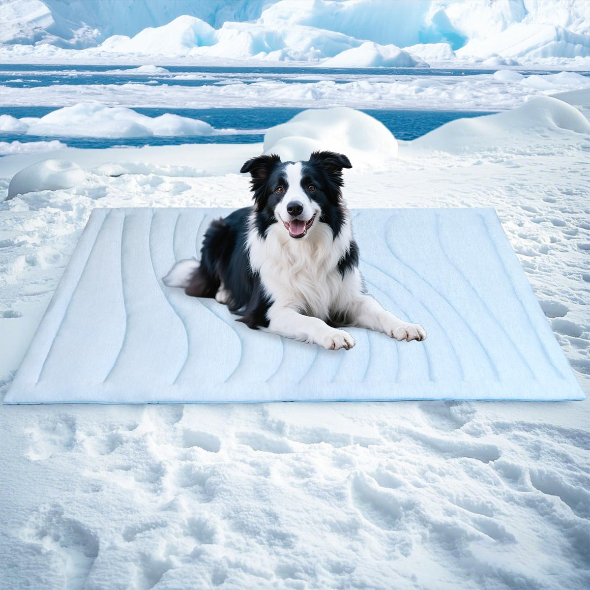 BECEMURU dog cooling mat 48x28 top view, cooling surface for pets.