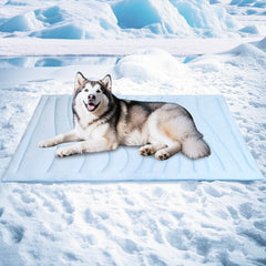 BECEMURU dog cooling mat 60x40 angled overview highlights generous space for easy lounging