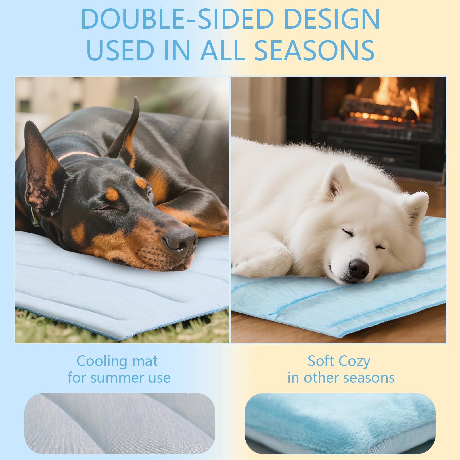 BECEMURU dog cooling mat Arc-Chill fabric close-up demonstrating heat-diffusing performance