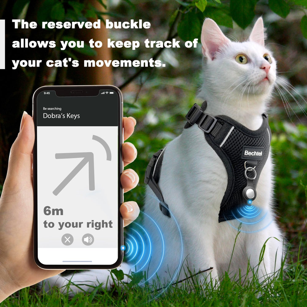 BECHTEL cat harness lightweight and comfortable for daily walks and outings