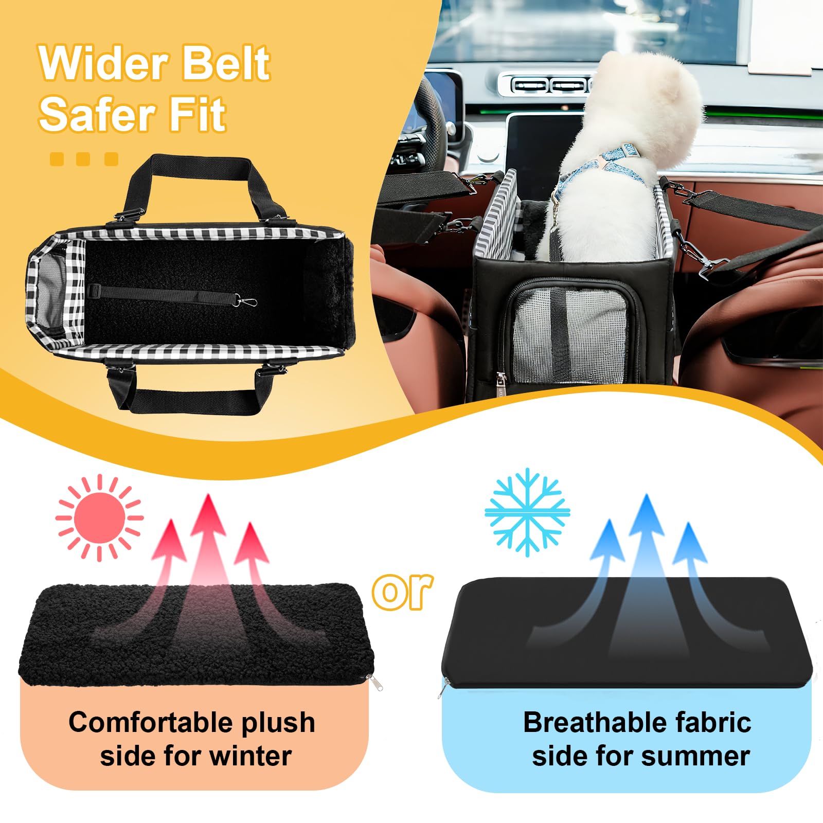Becivi center-console fit straps adapt to multiple car models for secure mounting.