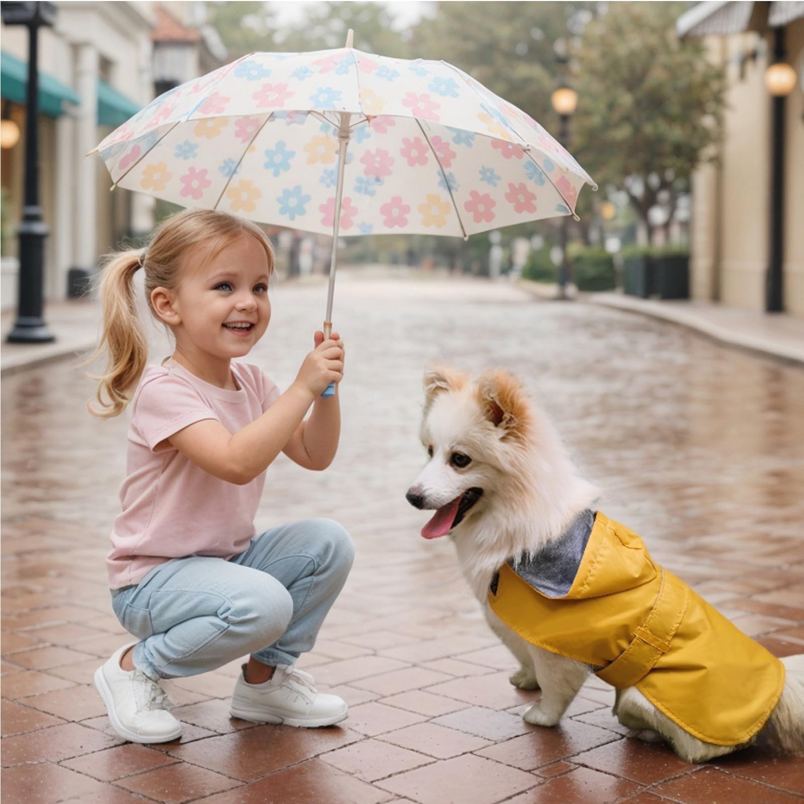 BECNBEAU dog raincoat adjustable straps for a secure, snug fit.