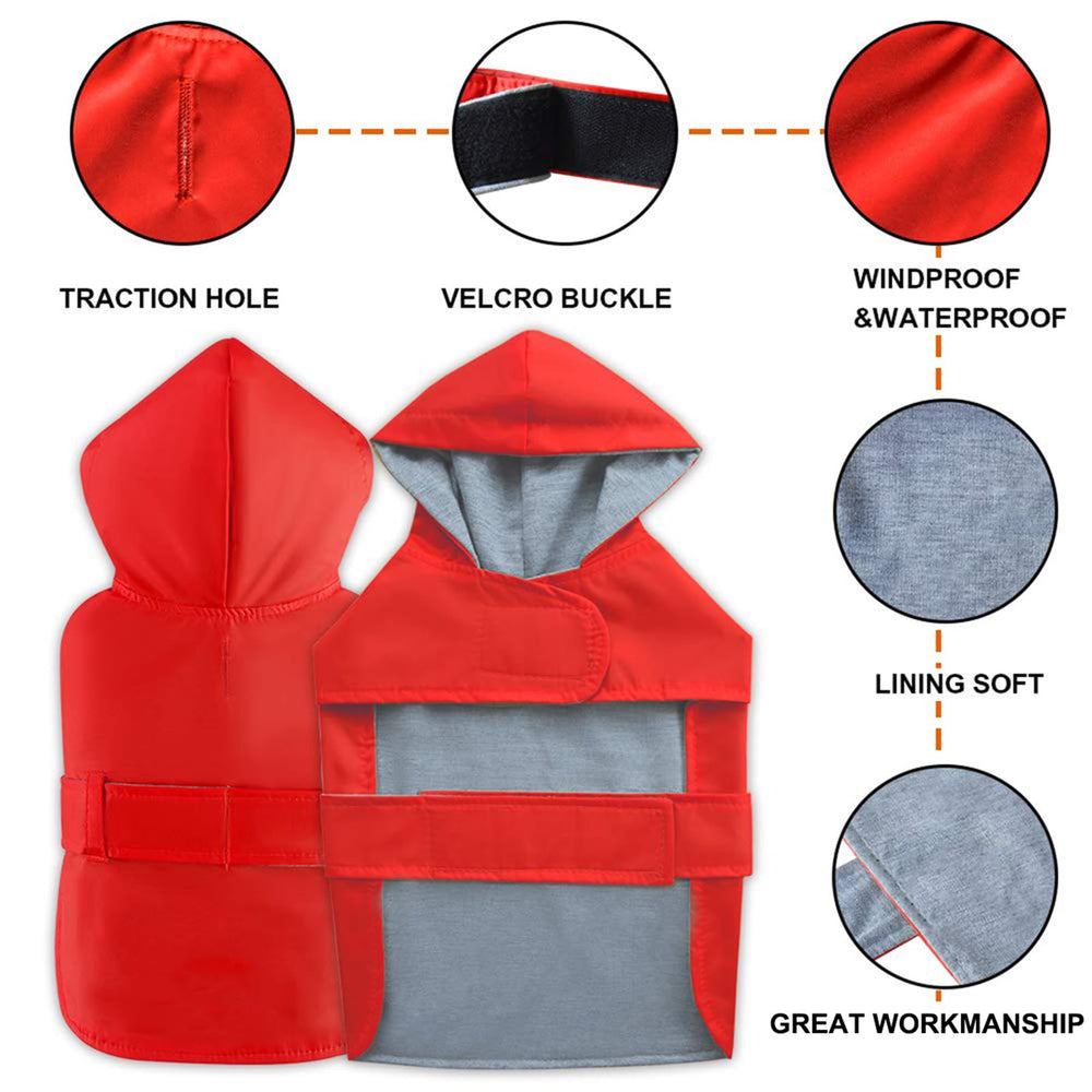 BECNBEAU dog raincoat adjustable straps ensure a snug fit