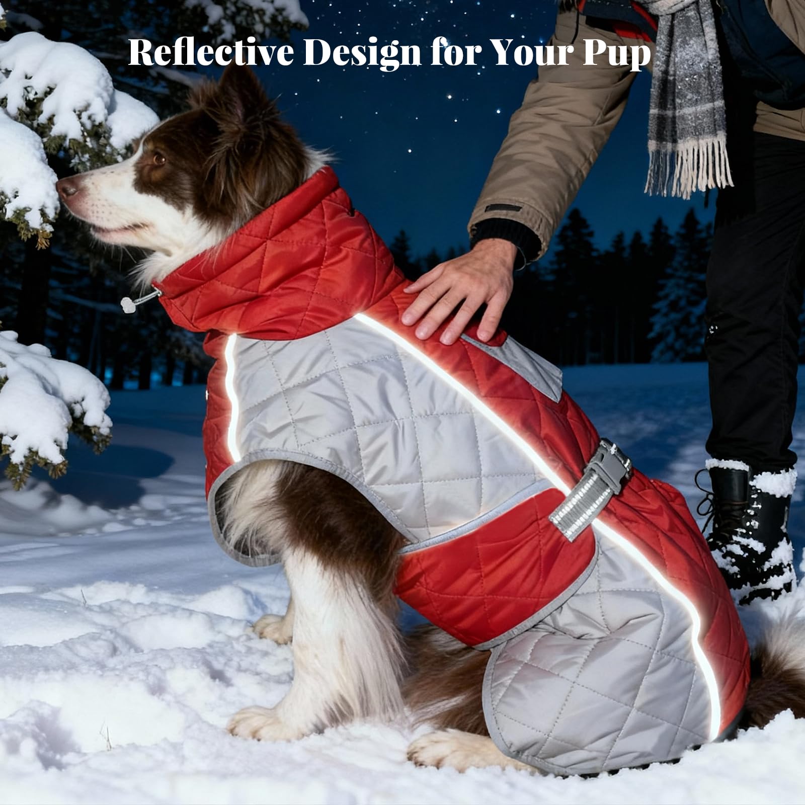 BECROWM dog coat stretchable-leg-holes ensure comfy wear for wiggly dogs
