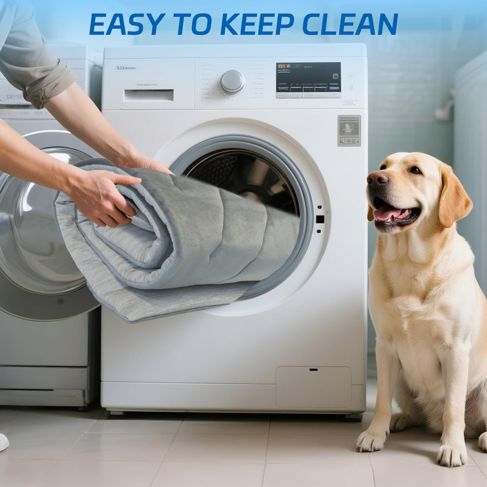BECROWM dog cooling mat is machine washable for easy cleaning.