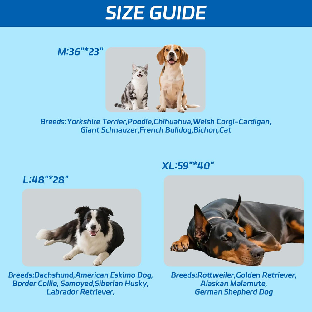 BECROWM dog cooling mat reversible design for year-round use