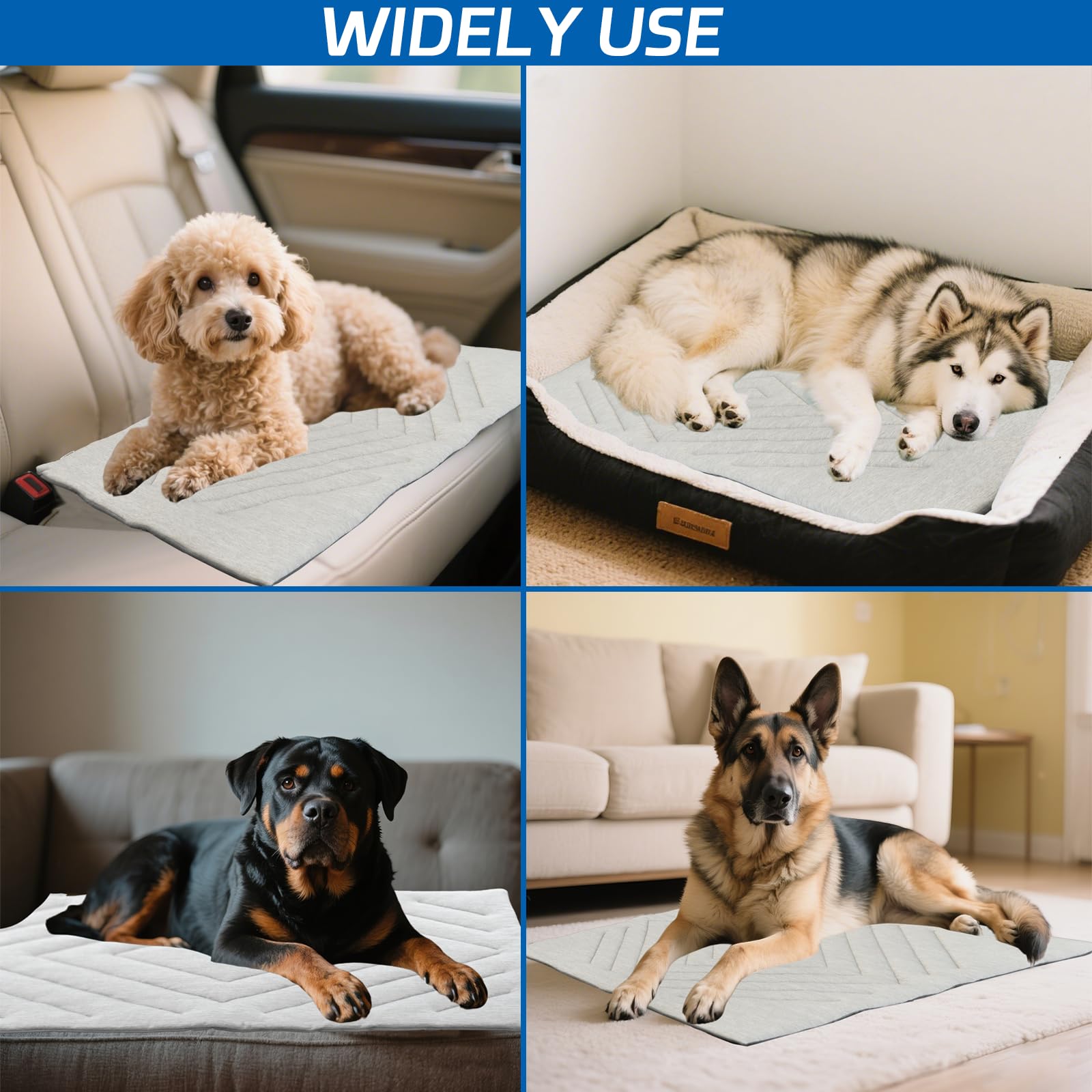 BECROWM dog cooling mat in X-Large size for bigger breeds.