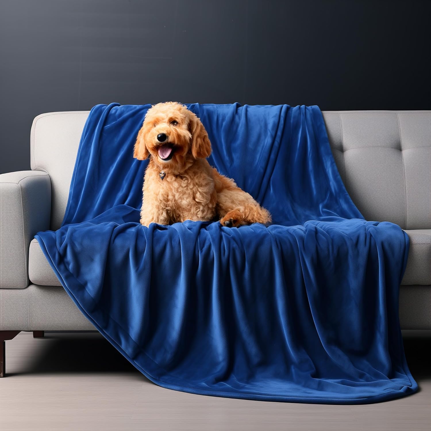 Bedding Aid waterproof blanket 60x80 closeup-flannel reveals soft plush texture.
