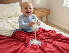Bedding Aid waterproof membrane closeup highlights TPU layer and cozy fleece surface.
