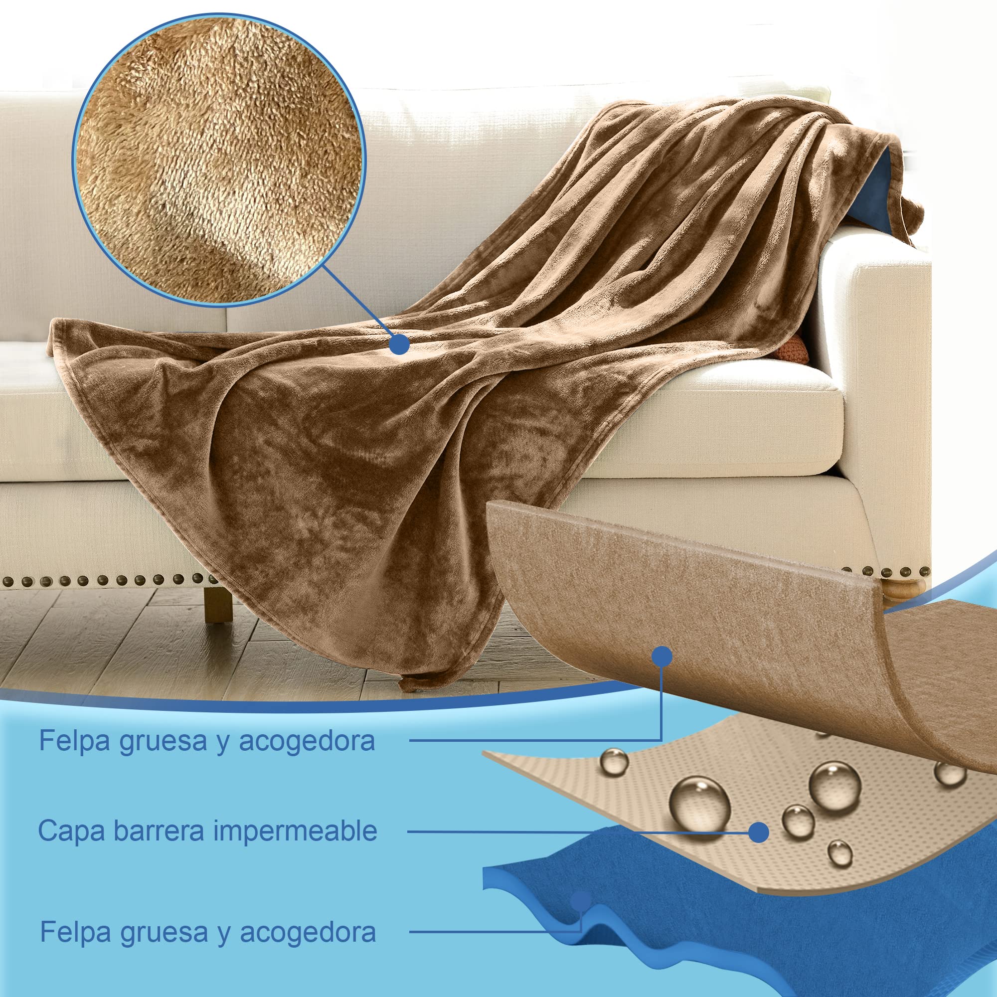 Bedding Aid 40x60 blanket fits neatly on a sofa for cozy coverage.