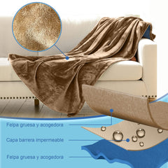 Bedding Aid 40x60 blanket fits neatly on a sofa for cozy coverage.