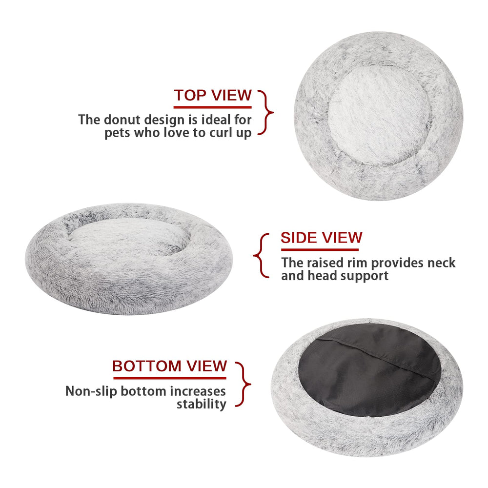 Bedfolks Calming Donut Bed raised rim supports curling and relaxation