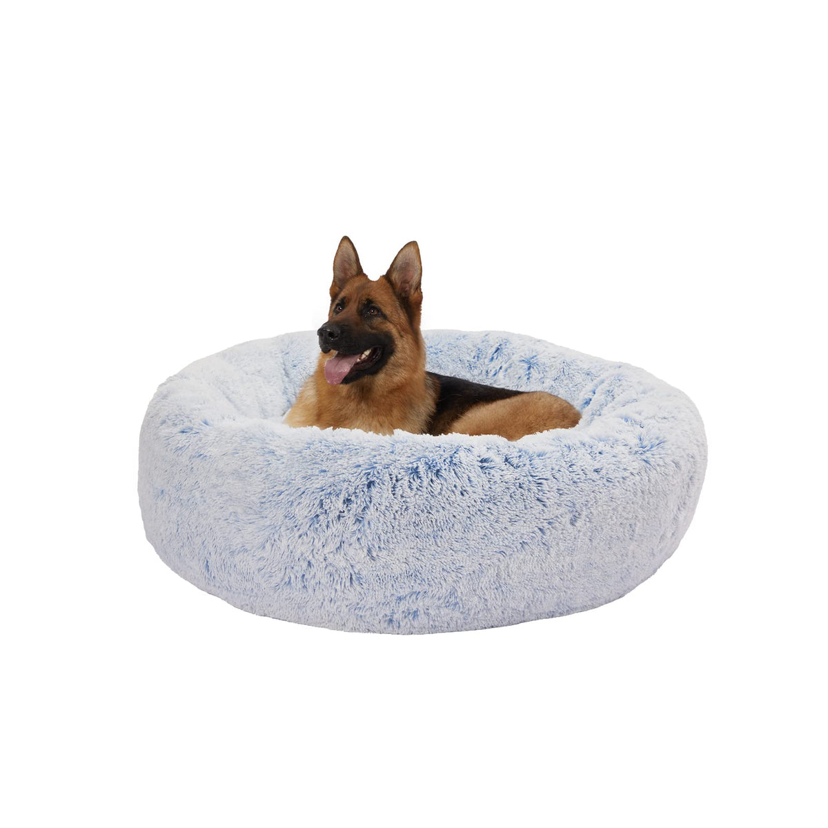 Bedfolks calming donut dog bed 45in round for large dogs curling up