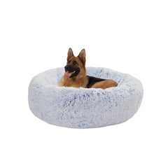 Bedfolks calming donut dog bed 45in round for large dogs curling up