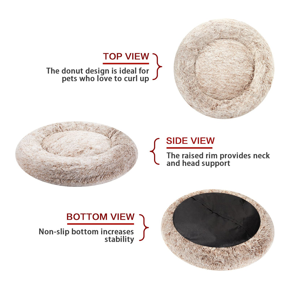 Bedfolks Calming Donut Bed anti-slip bottom keeps bed stable during jumps