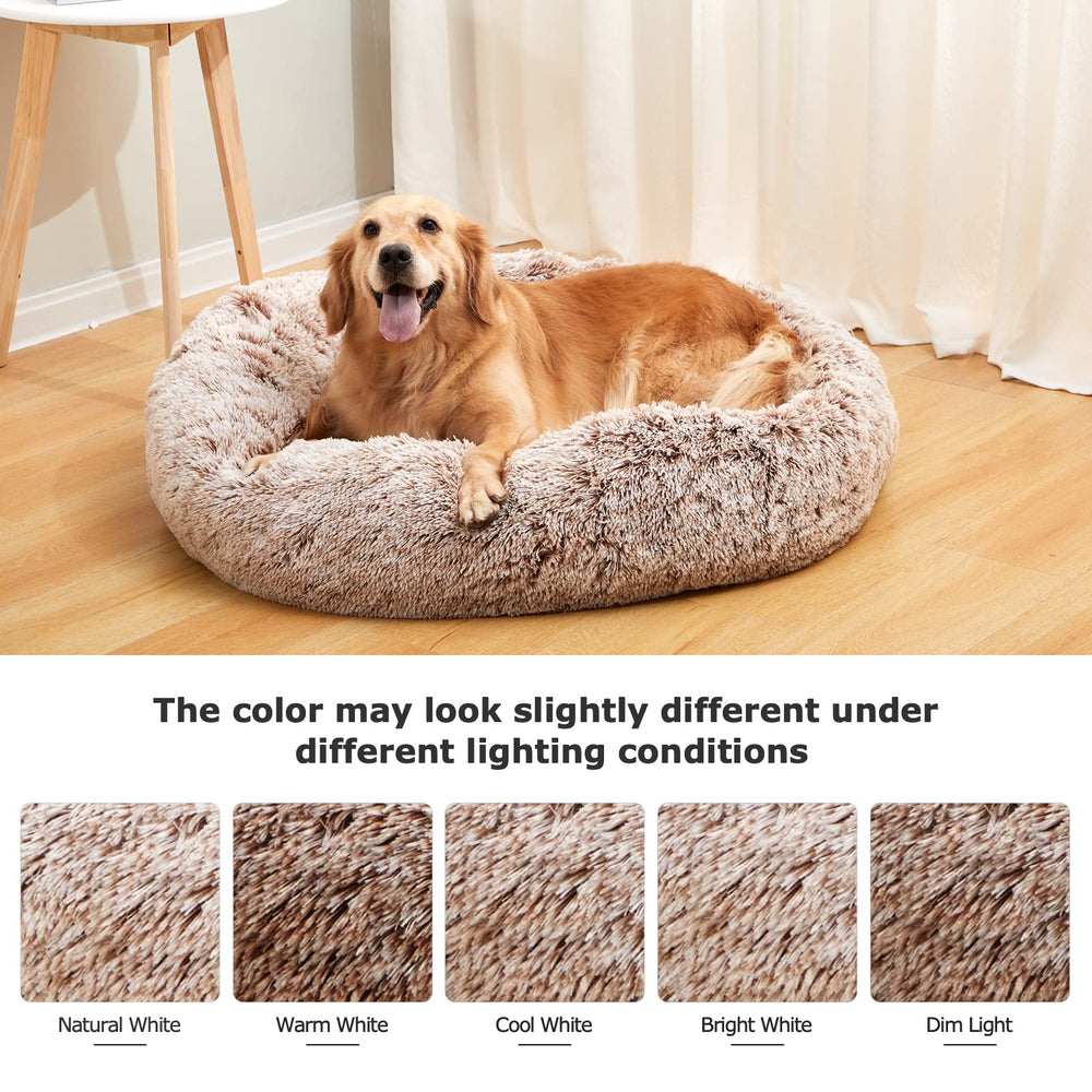 Bedfolks Calming Donut Dog Bed bedroom-setup fits neatly in a cozy corner for naptime