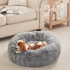 BedStill plush faux fur close-up demonstrates soft, comforting nap surface.