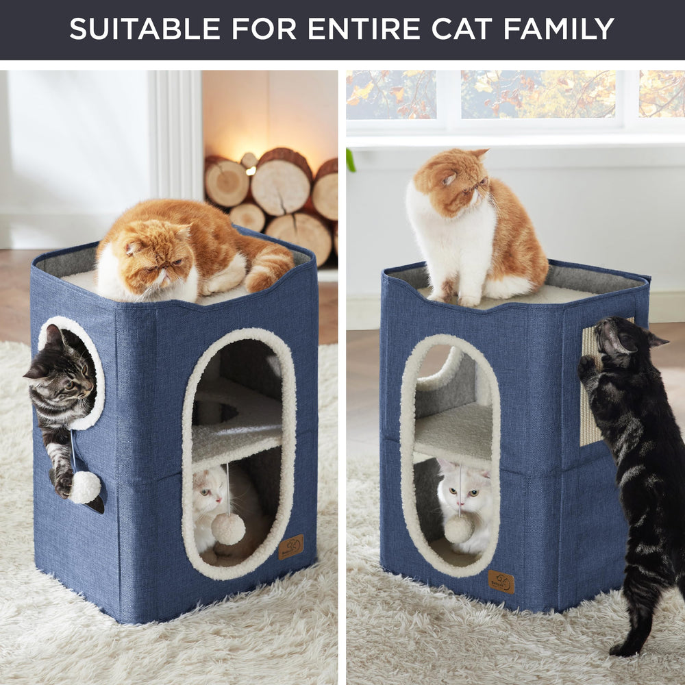Bedsure sturdy 9mm MDF construction ensures lasting support for multiple cats.
