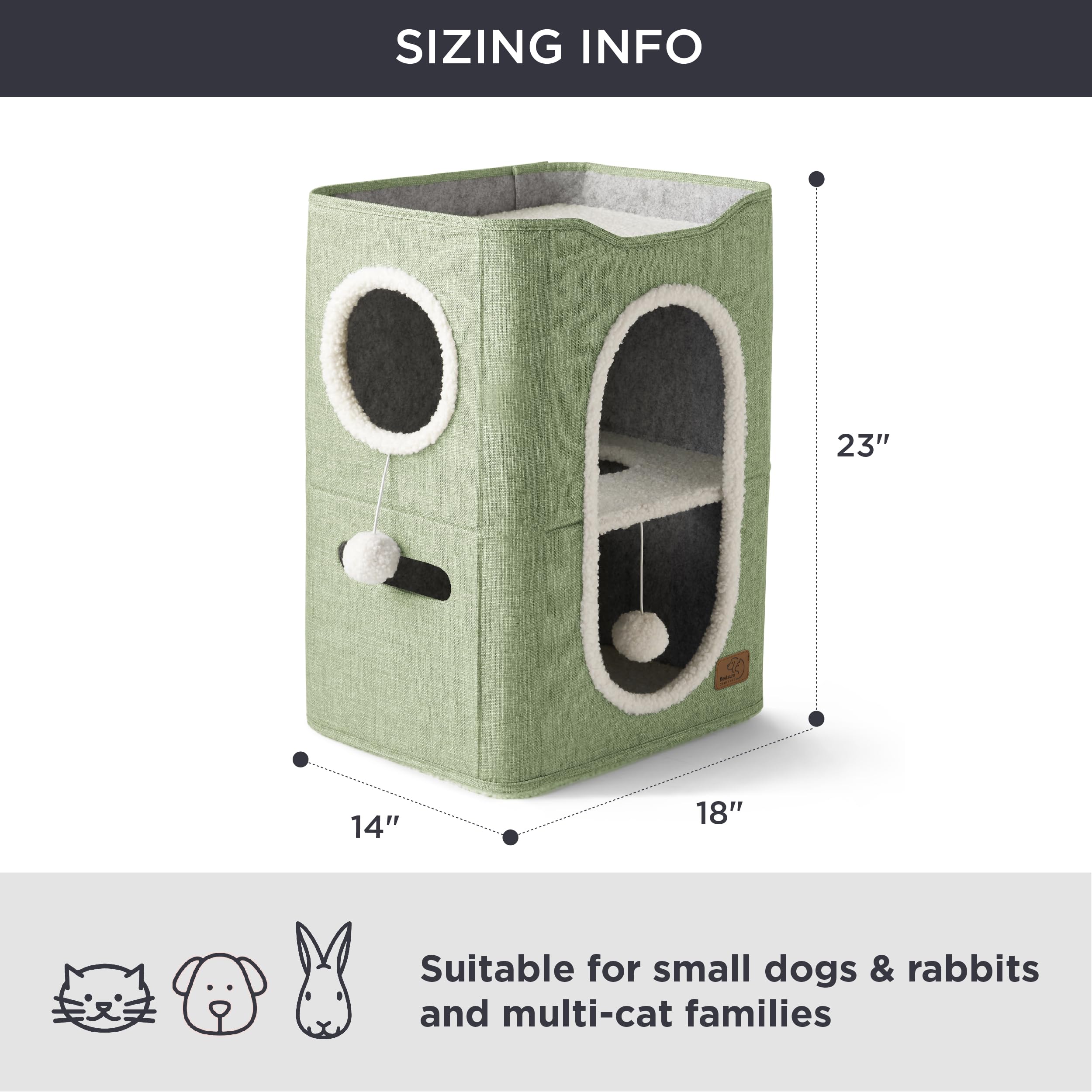 Bedsure 2 Story Cat House shows simple assembly for quick setup.
