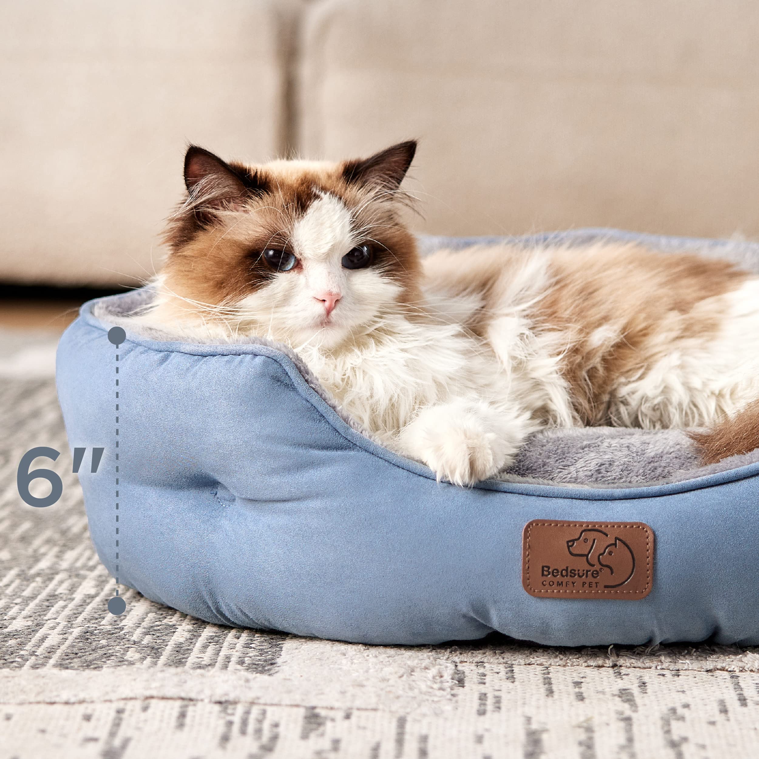 Bedsure Allure 20-inch round bed fits compact spaces.