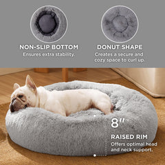 Bedsure anti-slip base keeps small pet bed in place on floors.