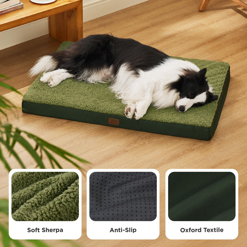 Bedsure anti-slip base ensures the bed stays put on floors.