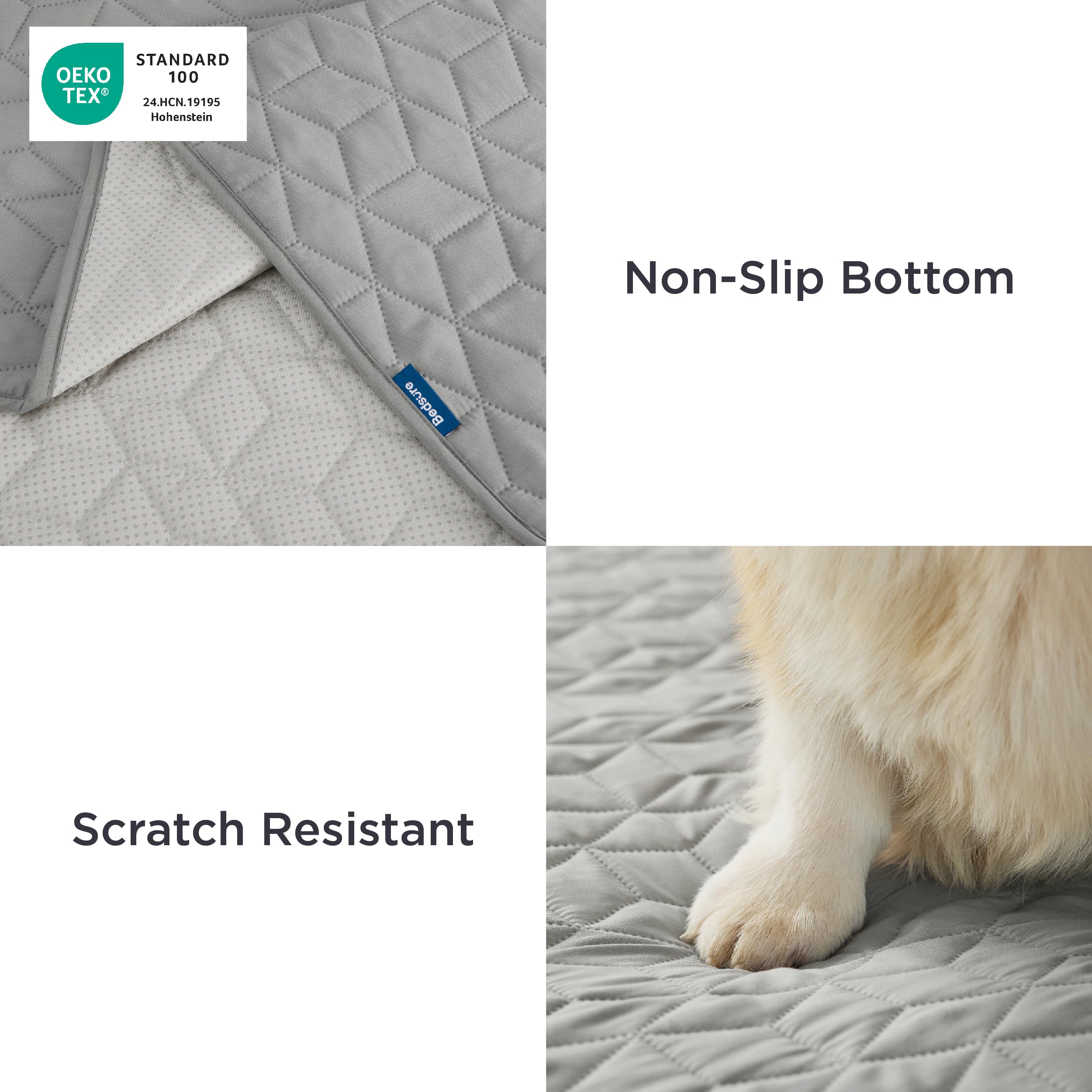 Bedsure base antideslizante evita que la funda se desplace.