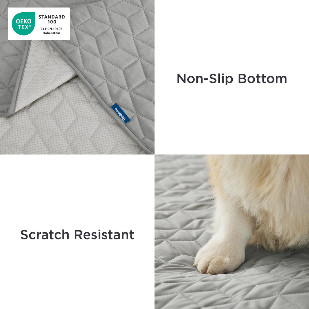Bedsure base antideslizante evita que la funda se desplace.