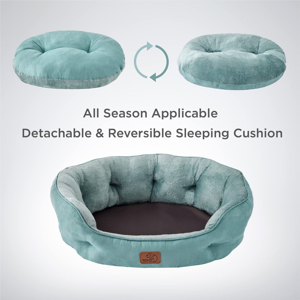 Bedsure bed has removable cushion for easy machine washing.