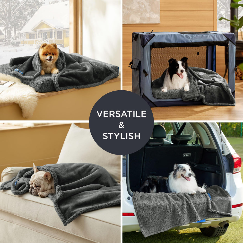 Bedsure blanket is portable for travel, hotels, and camping with pets.