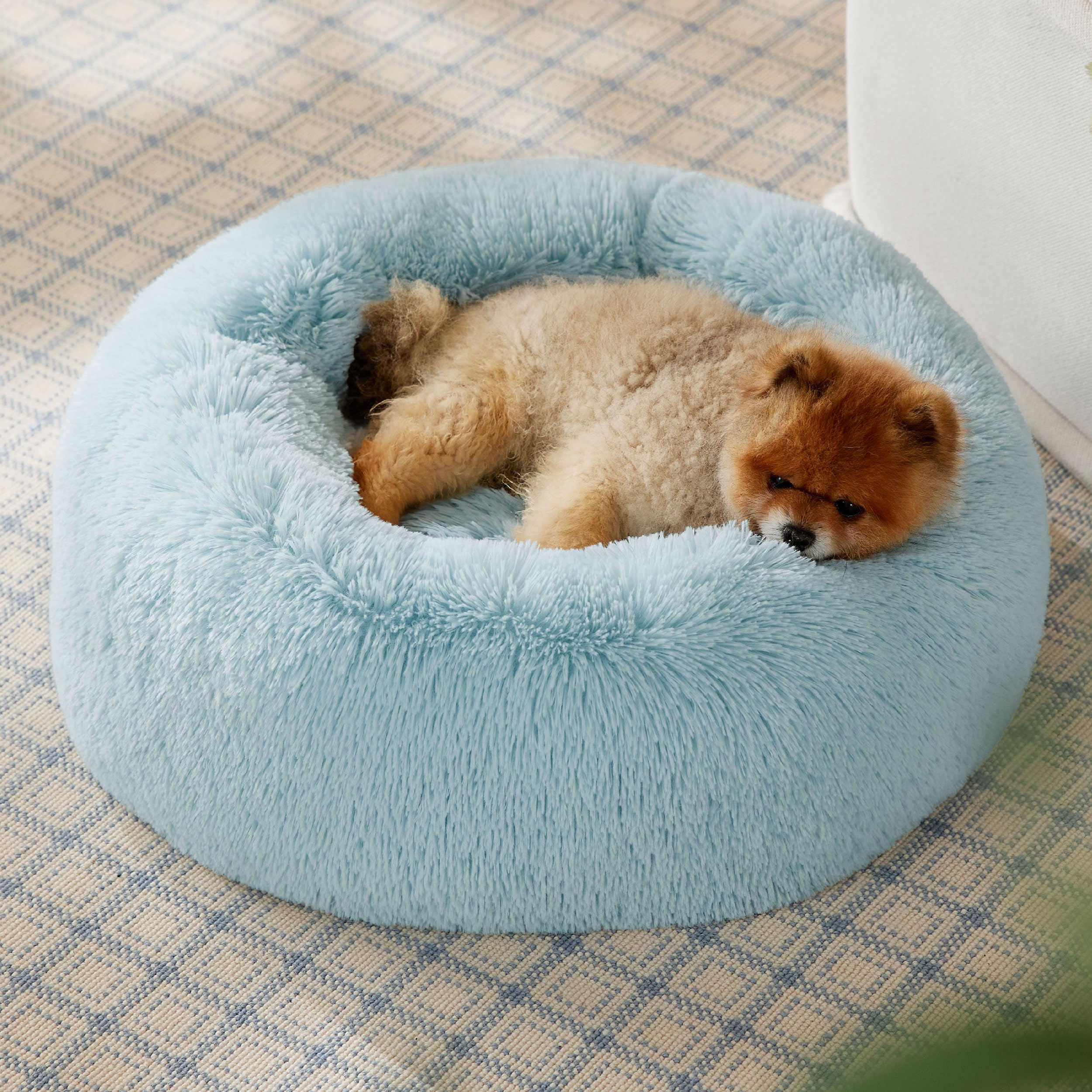Bedsure calming donut bed machine-washable XS–M sizes simplify cleanup