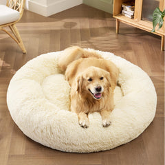 Bedsure calming dog bed plush fur detail suggests luxurious nap comfort