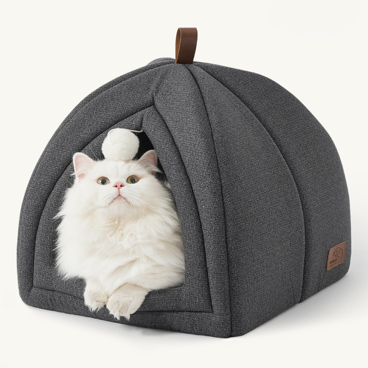 Bedsure cat bed 2in1 cave house shows cozy retreat for kittens and small pets at home