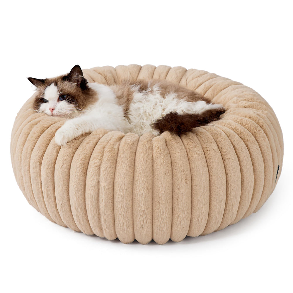 Bedsure cat bed dimensions 20x20x6 inches for small pets' perfect fit.